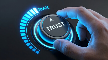 Hand adjusting trust button to maximum setting