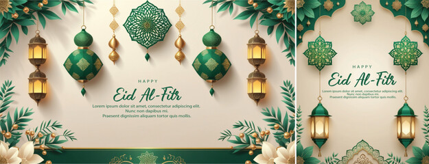 elegant islamic ramadan celebration background, Ramadhan kareem background for banner & social media template © Ftch.