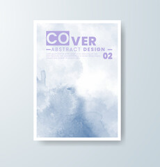 Wedding invitation with abstract splash watercolor