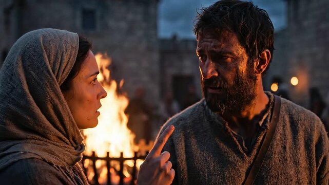 Peter Denying Jesus for the First Time in the Courtyard
