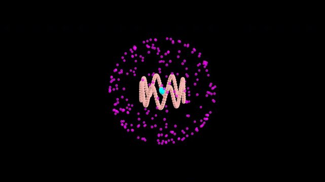 Fluorescent Tracer Nanoparticle - Pink Wave Ring
