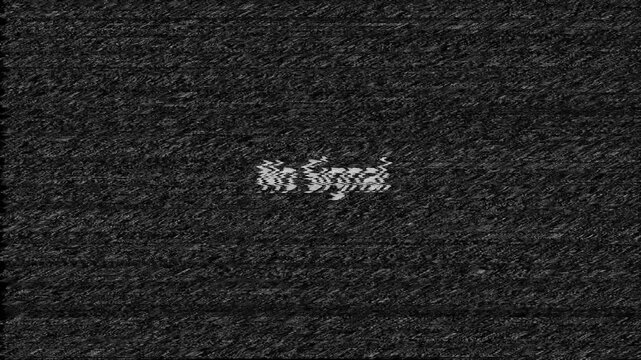 No Signal TV Glitch Static Noise Animation Loop Retro Screen Effect