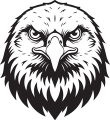 Fototapeta premium Eagle Head Silhouette Majestic Bird of Prey Logo Wildlife Icon