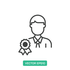 Fototapeta premium Student Achievement Award icon. Thin line icon&nbsp;vector