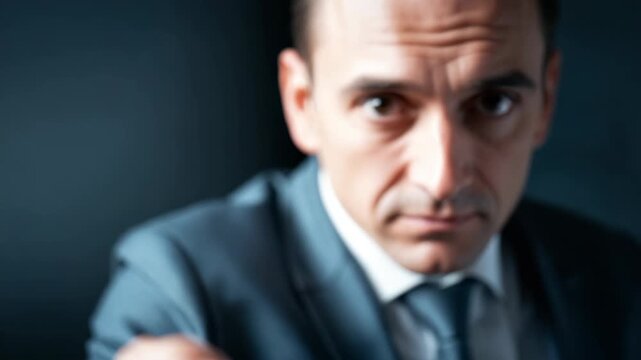 Businessman holding compass in professional attire.