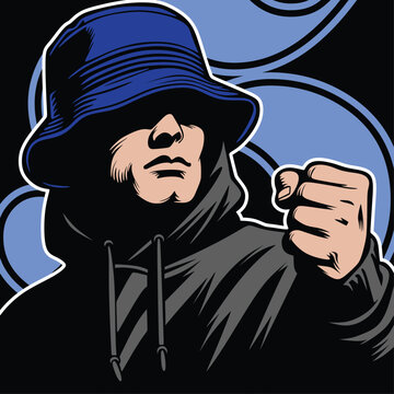 hooligan ultras football fans vector illustration design with abstract background