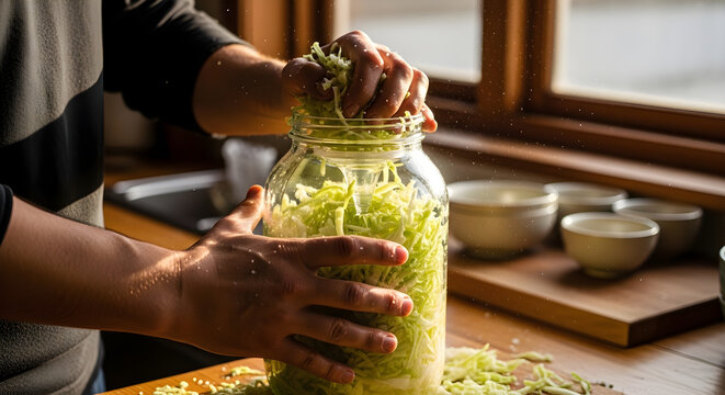 Fermented foods (kimchi, kombucha in the process)