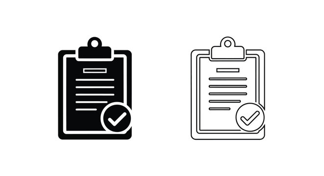 Clipboard icons checklist Vector