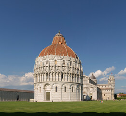 Exterior view of The Pisa Baptistery of Saint John, Pisa