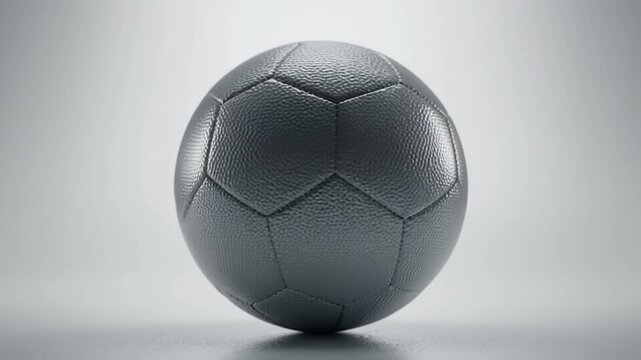 Football Texture Spin. Soccer/Football Merchandise Mockup (No Brand, No Logo). Product Mockup. A generic football slowly spinning to reveal surface texture, set in a clean studio background
