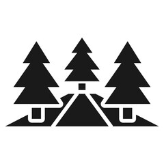Obraz premium forest glyph