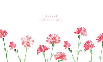 水彩画。水彩タッチのカーネーションベクターイラスト。母の日のカーネーション背景。
Watercolor painting. Watercolor carnation vector illustration. Carnation background for Mother's Day.