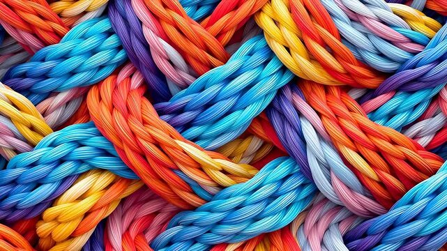 Colorful Gradient Rope Twine Pattern background