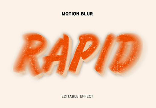 Spray Paint Motion Blur Text Effect