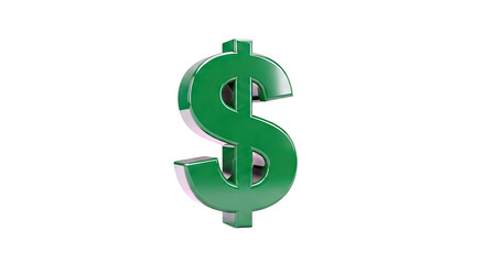 Obraz premium Green 3D Dollar Sign