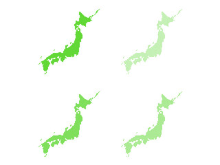 日本列島ドットアイコンセット