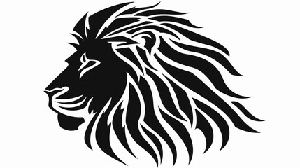 Fototapeta premium Silhouette of a lions head bold design for logos and graphic resources