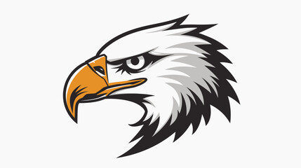 Naklejka premium Stylized eagle head illustration profile view depicting strength and power