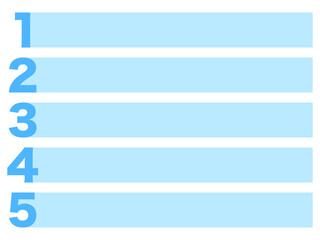「1」〜「5」数字フレームセット