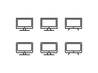 テレビ・ディスプレイ・モニターアイコンセット