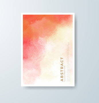 Cards with watercolor background. Design for your cover, date, postcard, banner, logo.
