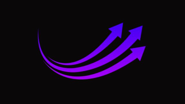 arrow indication statistic. Trade infographic. Profit arow Vector illustration 4k video.