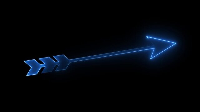 Bow arrow vector icons vector eps 10 black background motion animation 4k video.