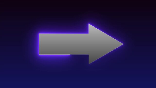 Sliver simple straight animated arrow pointing to the right on black background or transparent background. Right-Pointing Arrow Animation. motion graphics. animation. 4k video