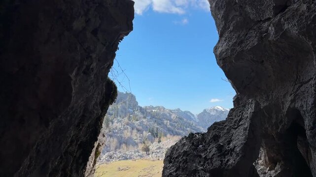 Magnificent mountain views from inside the cave and a mystical sanctuary.