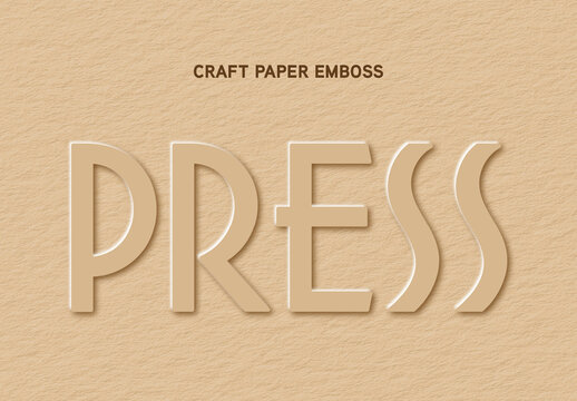 Paper Emboss Text Effect
