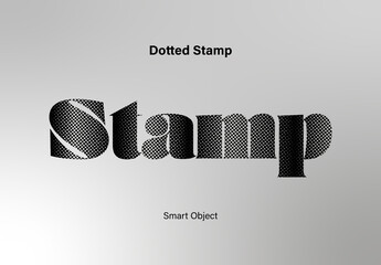 Halftone Ink Dotted Print Text Effect
