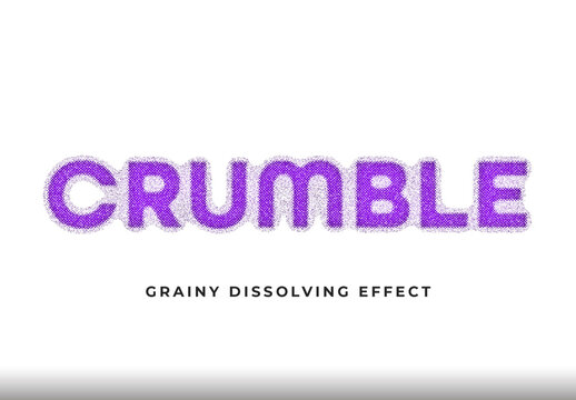 Powder Halftone Dissolve Text Effect