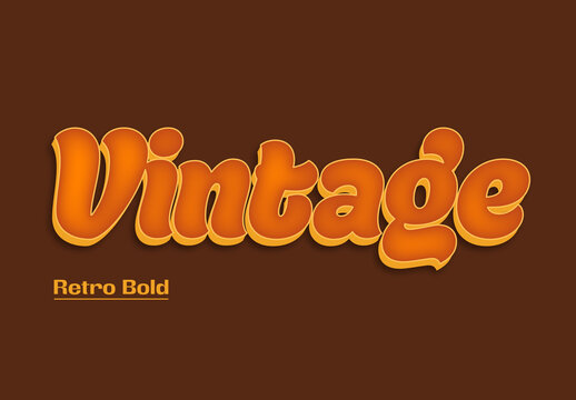 Vintage Extrusion Text Effect