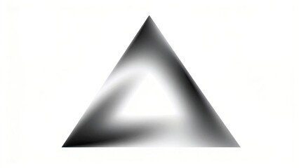 Fototapeta premium Abstract black and white triangular gradient shape smooth blurred geometric background modern minimalist design element monochrome pyramid texture for creative projects