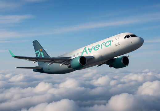 Airplane Mockup Soaring Above Clouds PSD