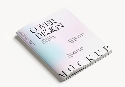 Minimalist Magazine Cover Mockup PSD