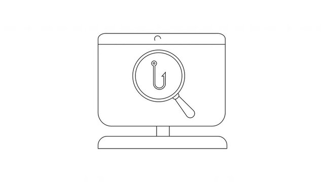 Phishing Detection on Computer Screen - Cybersecurity Awareness Concept.