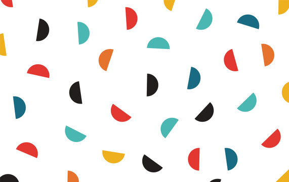 Design background semicircle pop unique abstract random