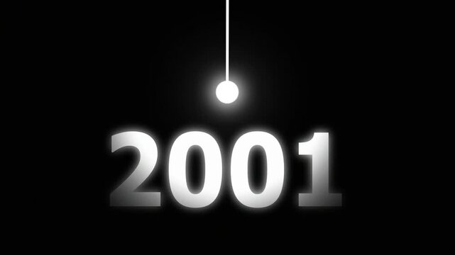 Bright Idea Lighting Up 2001 &ndash; Futuristic New Year Concept Symbolizing Innovation, Hope, Strategy and Forward Thinking Success.