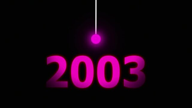 Pink Idea Lighting Up 2003 &ndash; Futuristic New Year Concept Symbolizing Innovation, Hope, Strategy and Forward Thinking Success.