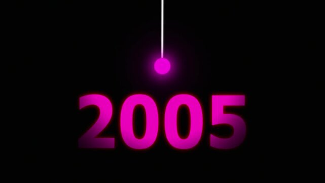 Pink Idea Lighting Up 2005 &ndash; Futuristic New Year Concept Symbolizing Innovation, Hope, Strategy and Forward Thinking Success.