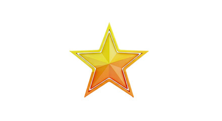 Obraz premium 3D Star Shape with Gradient Colors