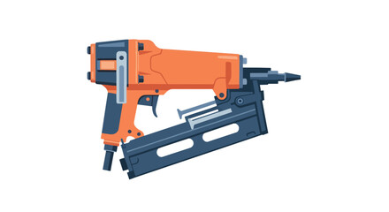 Naklejka premium Modern Pneumatic Nail Gun Tool for Construction and DIY Projects, Efficient and Powerful Fastening Device