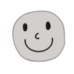 Obraz premium Hand drawing smile emoji