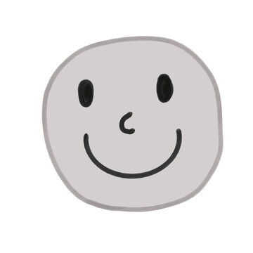 Hand drawing smile emoji