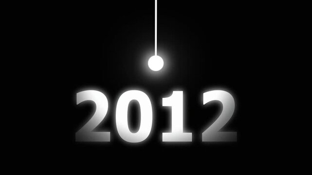 Bright Idea Lighting Up 2012 &ndash; Futuristic New Year Concept Symbolizing Innovation, Hope, Strategy and Forward Thinking Success.