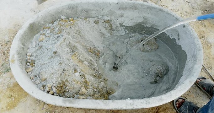 Discover step-by-step process of mixing concrete for various construction needs.