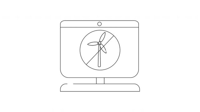 Wind Energy Ban on Computer Screen - A Symbolic Representation.