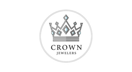 Obraz premium Crown Jewelers Logo Design with Crown.