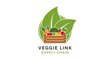 Veggie Link Supply Chain Logo Design.
